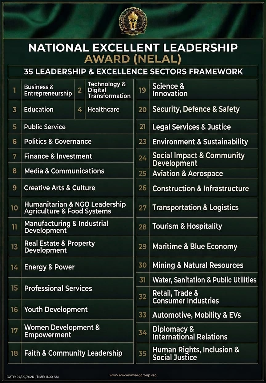NELAL 35 leadership and excellence sectors framework
